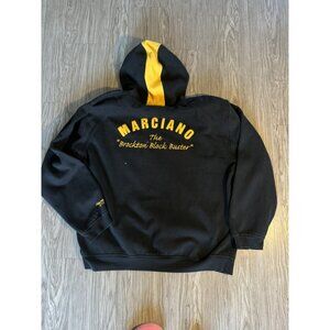 Vtg Everlast MenBlack and Yellow Hoodie Sweatshirt ROCKY MARCIANO Block Buster
